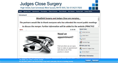 Desktop Screenshot of judgesclosesurgery.co.uk