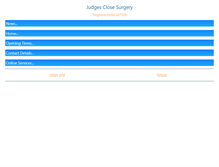Tablet Screenshot of judgesclosesurgery.co.uk